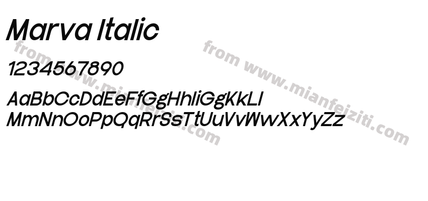 Marva Italic预览图2