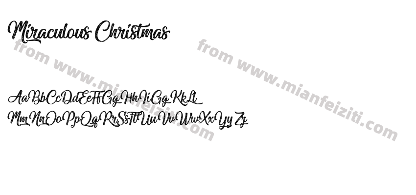 Miraculous& Christmas字体预览