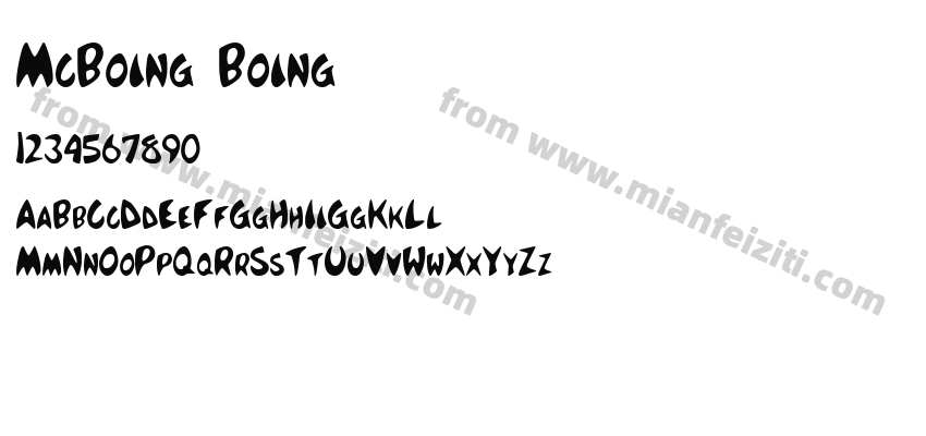 McBoing Boing字体预览