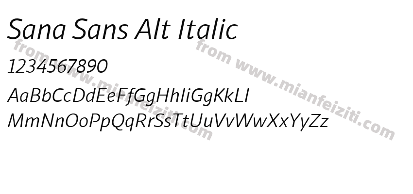 Sana Sans Alt Italic预览图2
