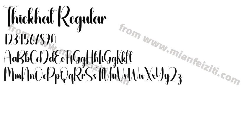 Thickhat Regular预览图2