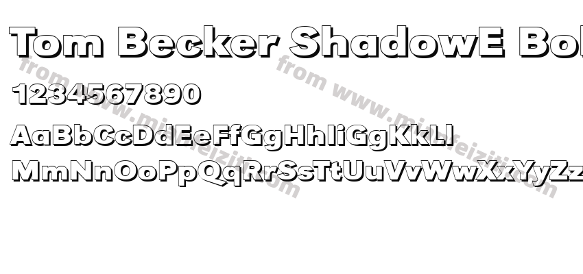 Tom Becker ShadowE Bold预览图2