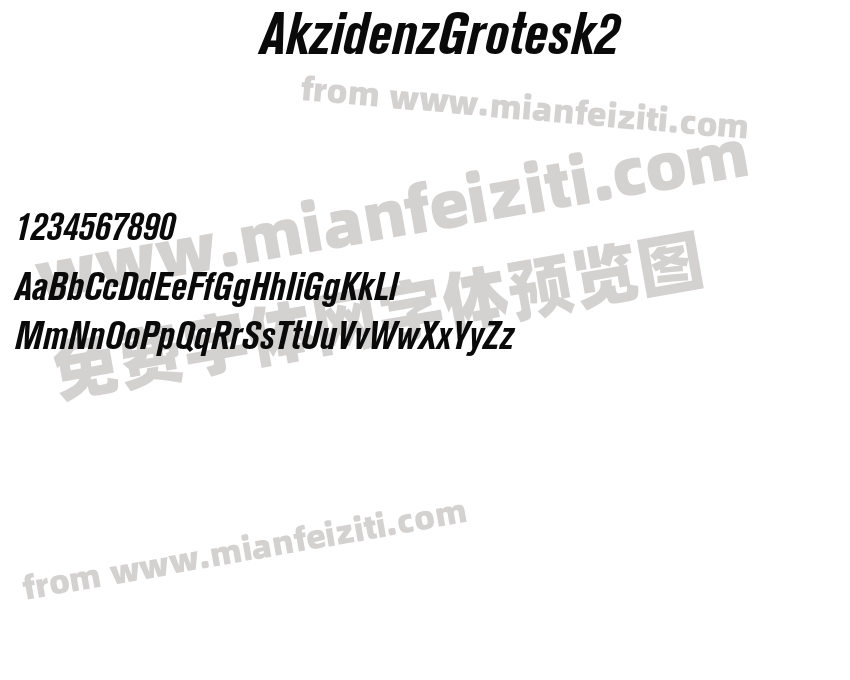 AkzidenzGrotesk2字体预览