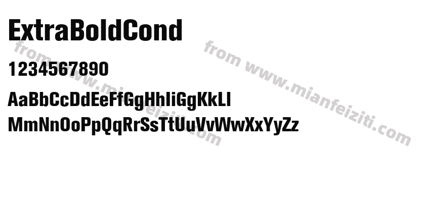 ExtraBoldCond字体预览