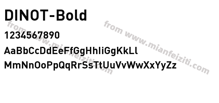 DINOT-Bold字体预览