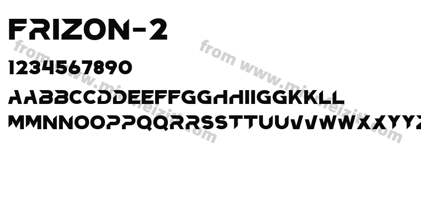 Frizon-2字体预览