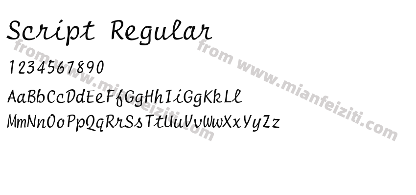 Script Regular预览图2