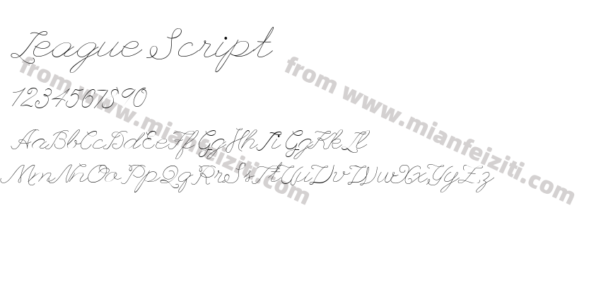 League Script字体预览