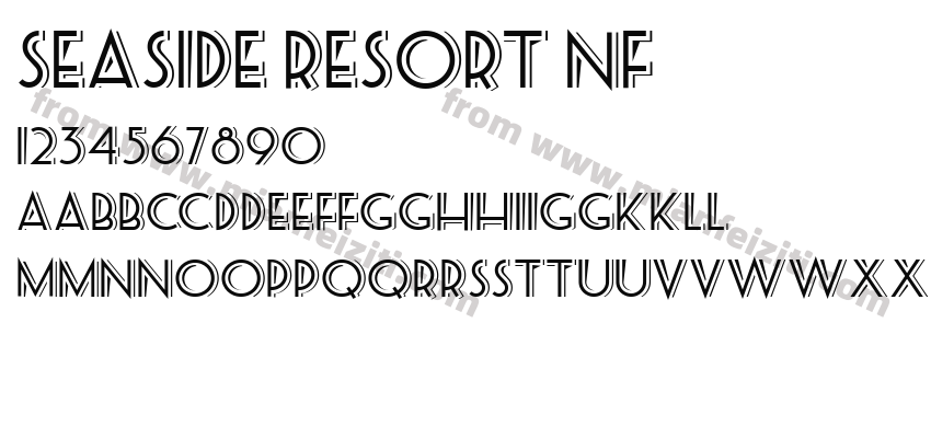 Seaside Resort NF字体预览