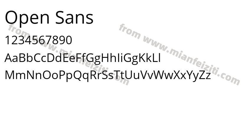 Open Sans预览图2