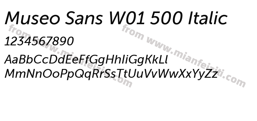 Museo Sans W01 500 Italic预览图2