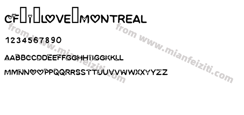 CF-I-love-Montreal字体预览