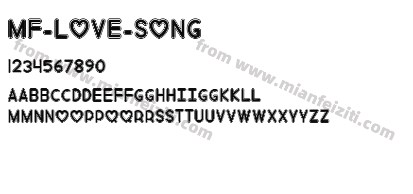 Mf-Love-Song字体预览