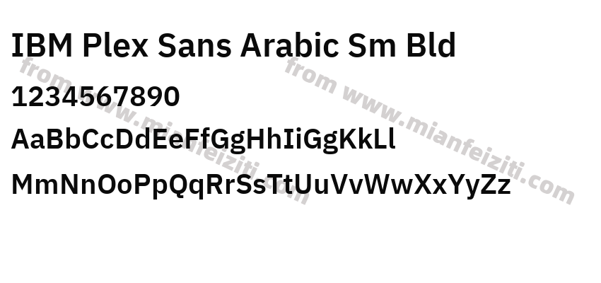 IBM Plex Sans Arabic Sm Bld预览图2