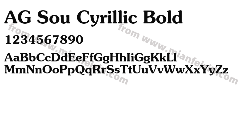 AG Sou Cyrillic Bold预览图2