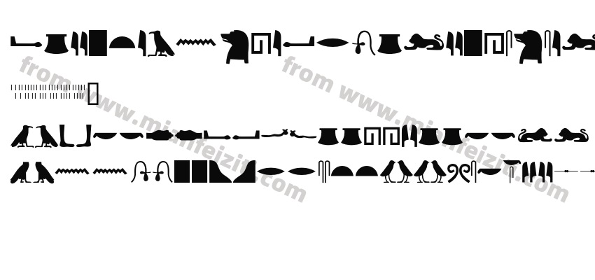 Egyptian Hieroglyphs Silhouette预览图2