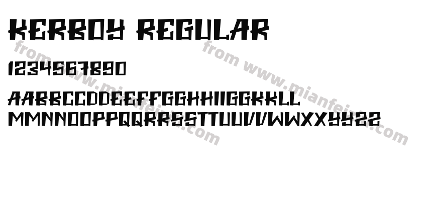 Kerboy Regular预览图2