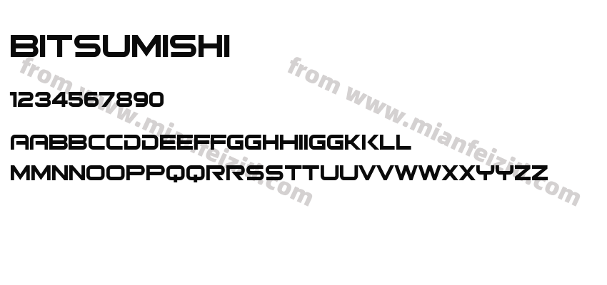 BITSUMISHI字体预览
