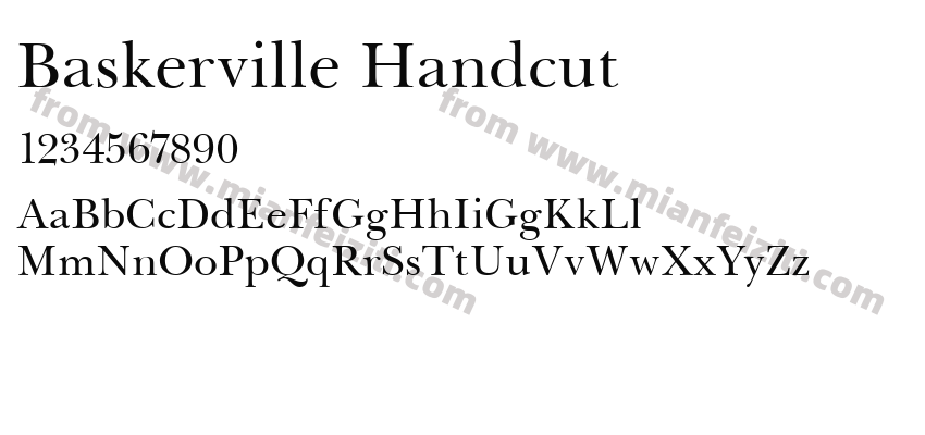 Baskerville Handcut字体预览