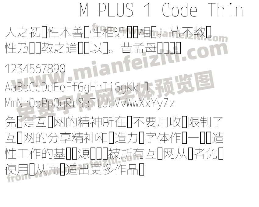 M PLUS 1 Code Thin预览图2
