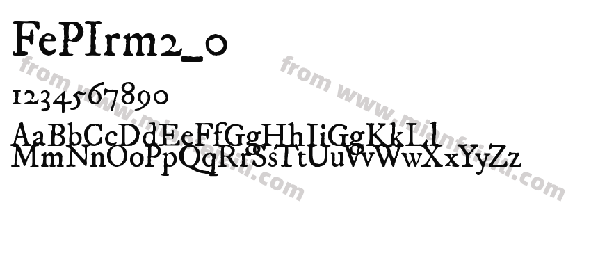 FePIrm2_0字体预览