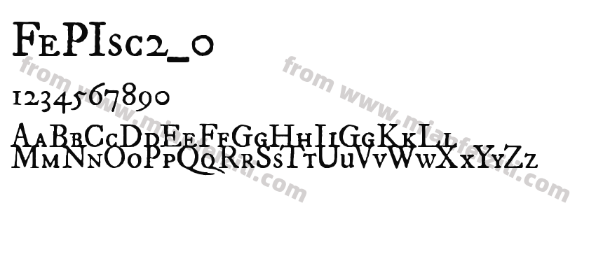 FePIsc2_0字体预览