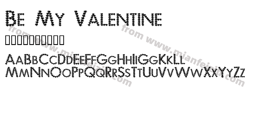 Be My Valentine字体预览