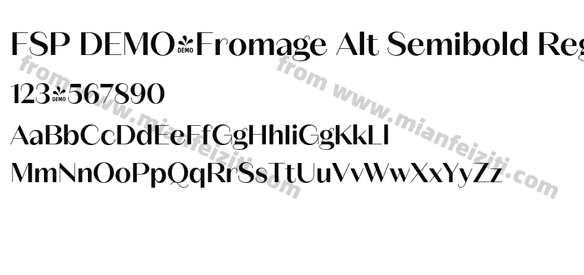 FSP DEMO-Fromage Alt Semibold Regular预览图2