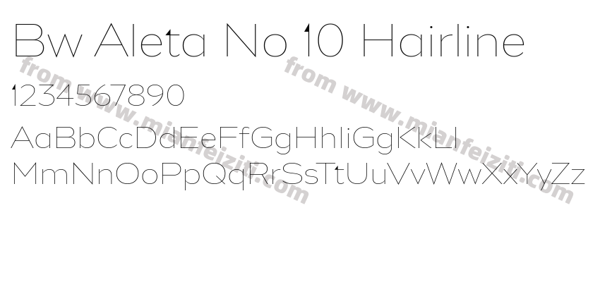 Bw Aleta No 10 Hairline预览图2