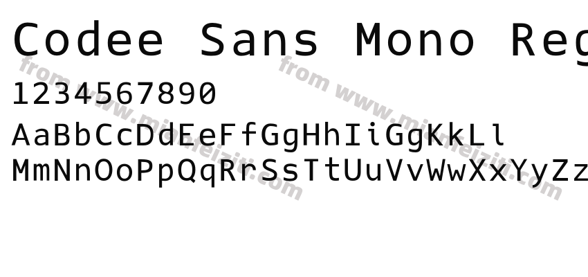 Codee Sans Mono Regular预览图2