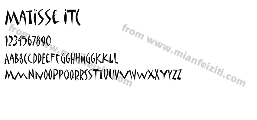 Matisse ITC字体预览