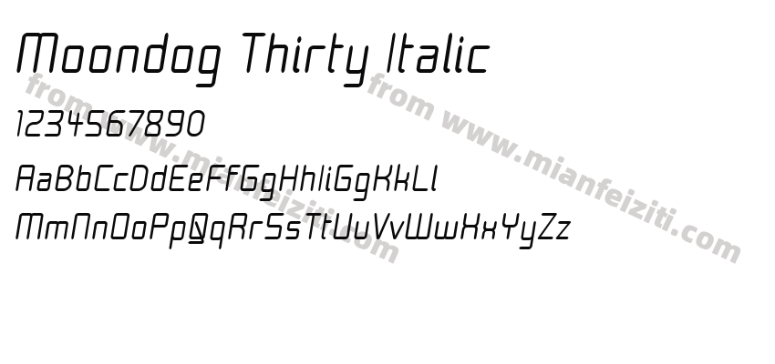 Moondog Thirty Italic预览图2