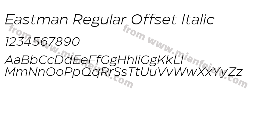 Eastman Regular Offset Italic预览图2