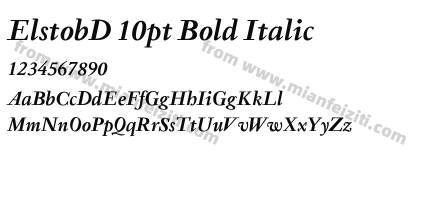 ElstobD 10pt Bold Italic预览图2