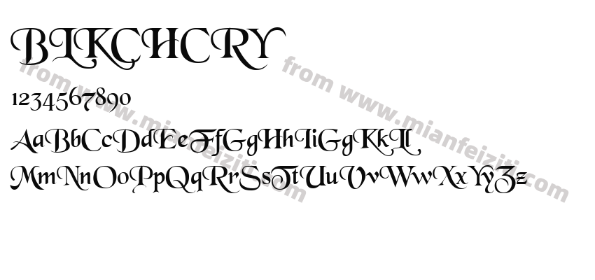 BLKCHCRY字体预览
