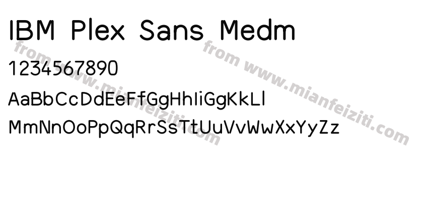 IBM Plex Sans Medm预览图2