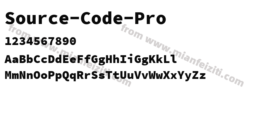 Source-Code-Pro字体预览