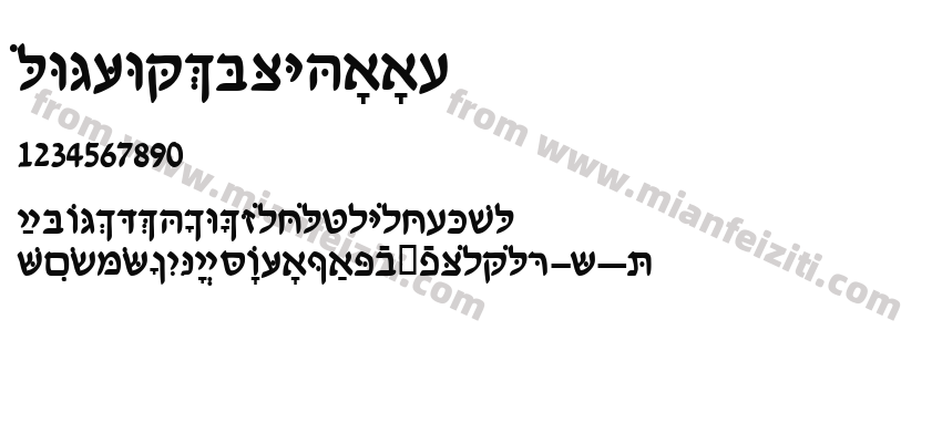 Hebrew DavidSSK Bold预览图2