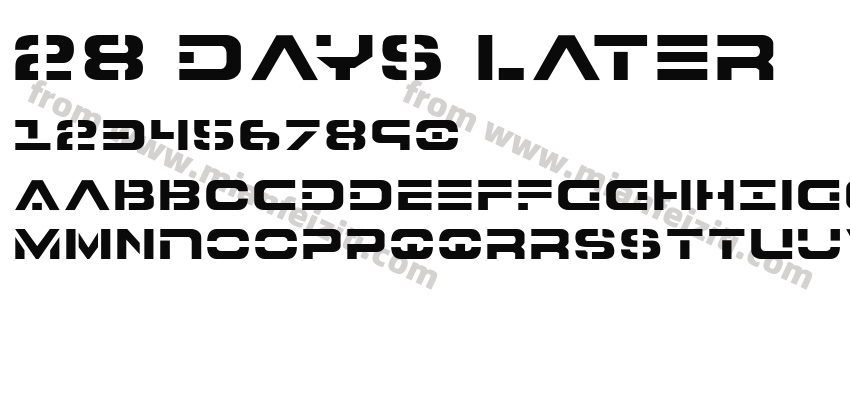 28 Days Later字体预览