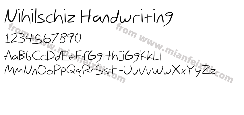 Nihilschiz Handwriting字体预览