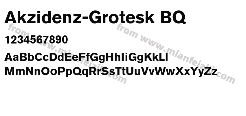 Akzidenz-Grotesk BQ字体预览
