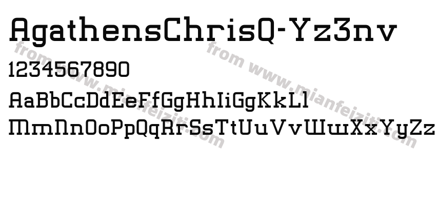 AgathensChrisQ-Yz3nv字体预览