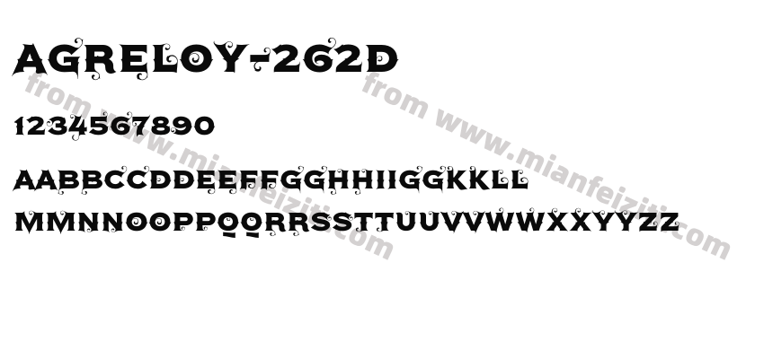 Agreloy-262d字体预览