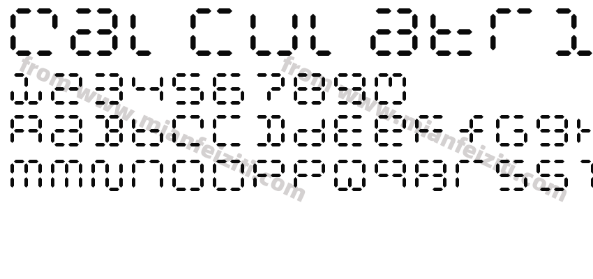Calculatrix12Regular-z273字体预览