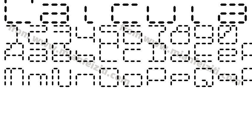 Calculatrix24Regular-4VOp字体预览